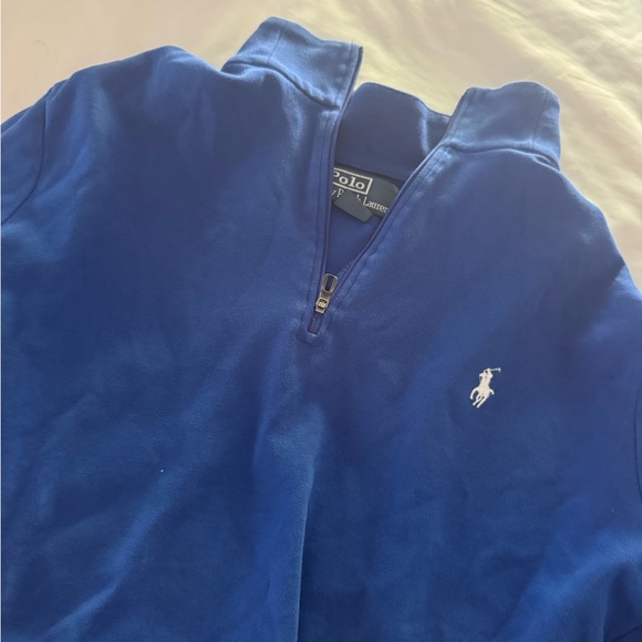 Polo by Ralph Lauren Men's Royal Blue Zip-Up Sweater - Picture 1 of 2